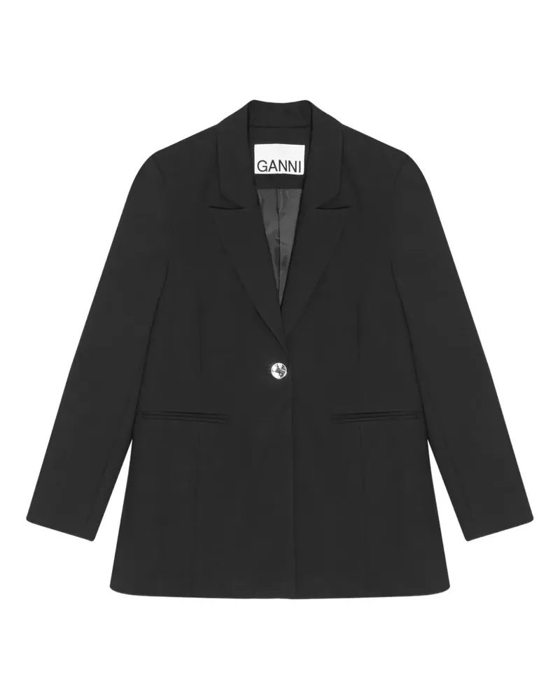 Ganni Blazer mit Stretchanteil - Schwarz Schwarz