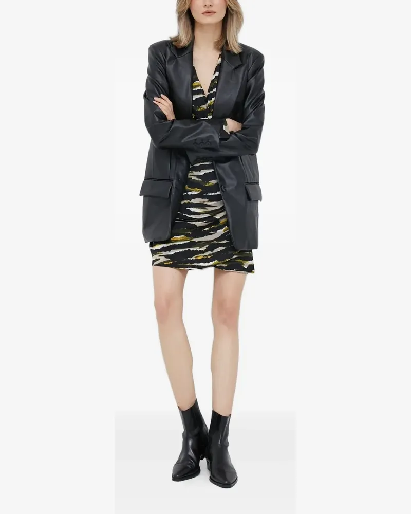 DKNY Kleid mit Zebra-Print - Schwarz Schwarz