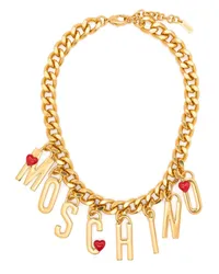 Moschino Halskette mit Logo Gold