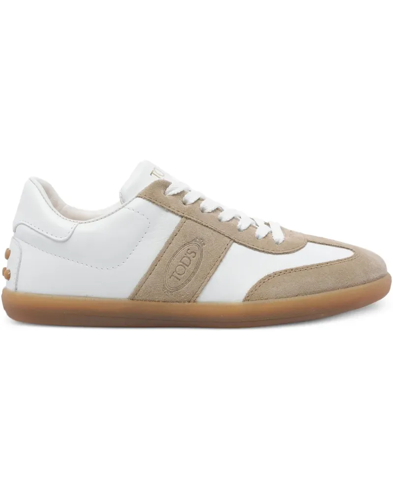 TOD'S Tabs Sneakers mit Logo-Detail - Weiß Weiß