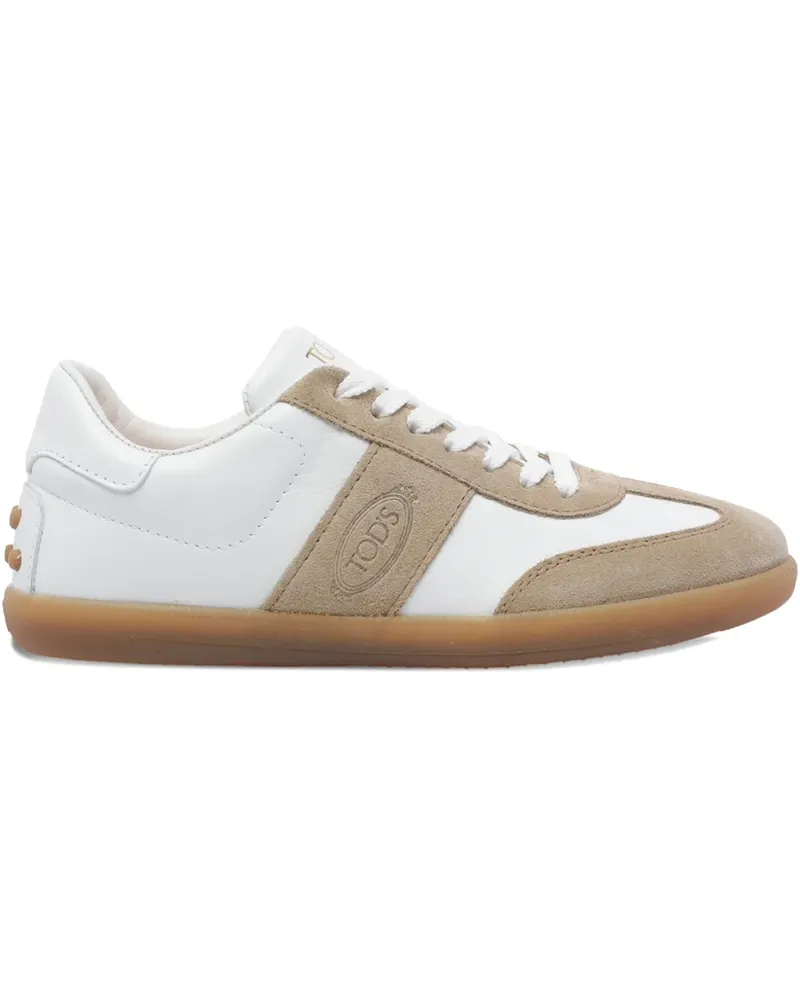TOD'S Tabs Sneakers mit Logo-Detail - Weiß Weiß