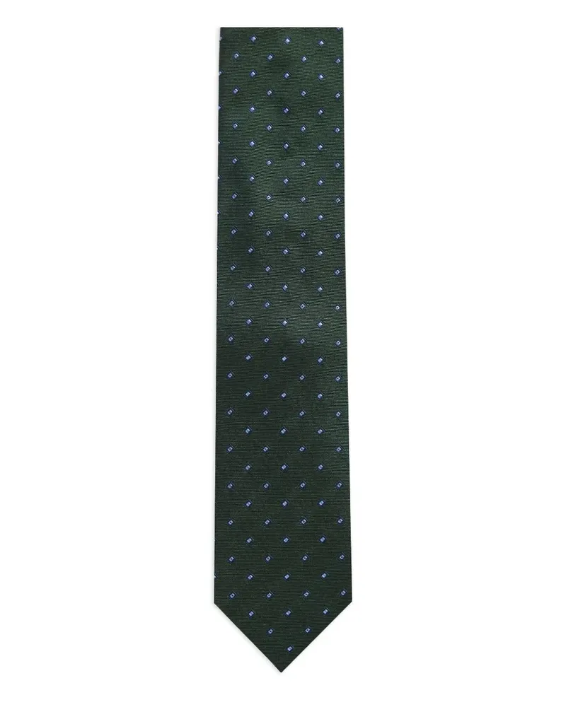 Corneliani Geometrisch gemusterte Krawatte - Grün Grün