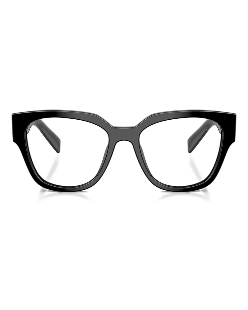 Prada Runde Cat-Eye-Brille - Schwarz Schwarz