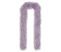 AMI Paris Langer Schal aus Faux Fur Violett