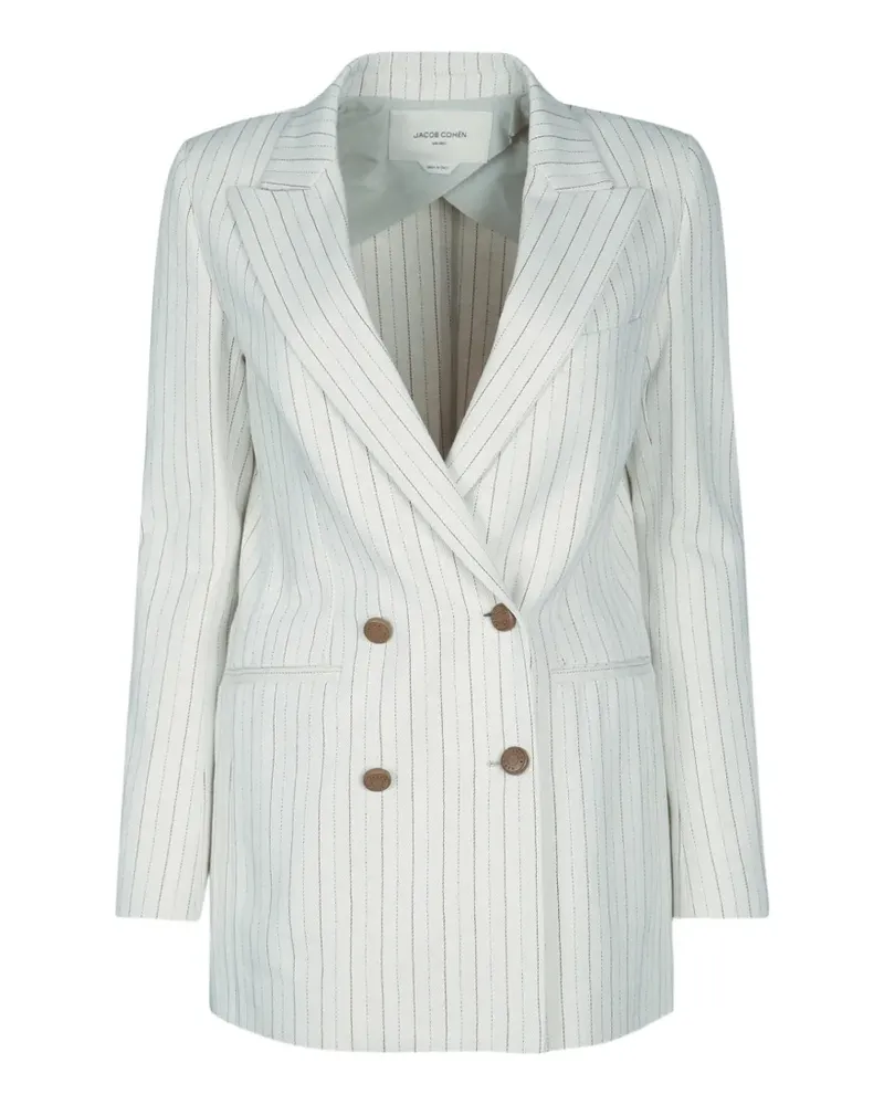 Jacob Cohën double-breasted striped jacket - Nude Nude