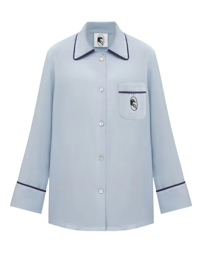SLEEPER Finnegan Pyjama-Oberteil - Blau Blau