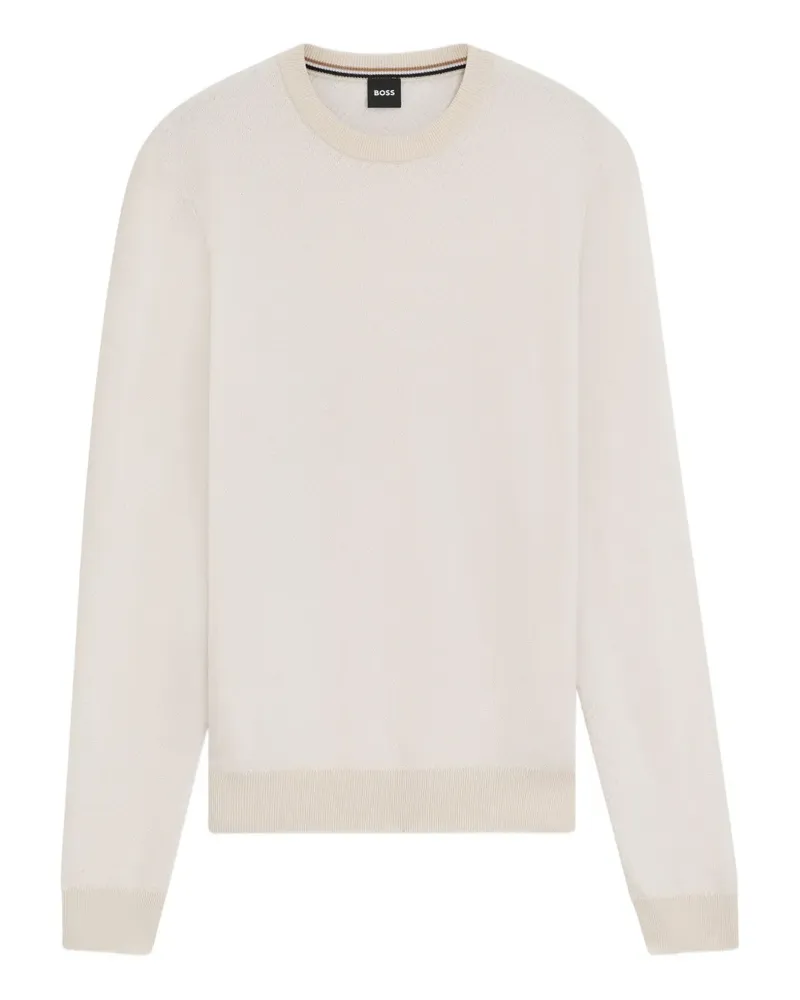 HUGO BOSS Pullover mit Fischgrätenmuster - Nude Nude