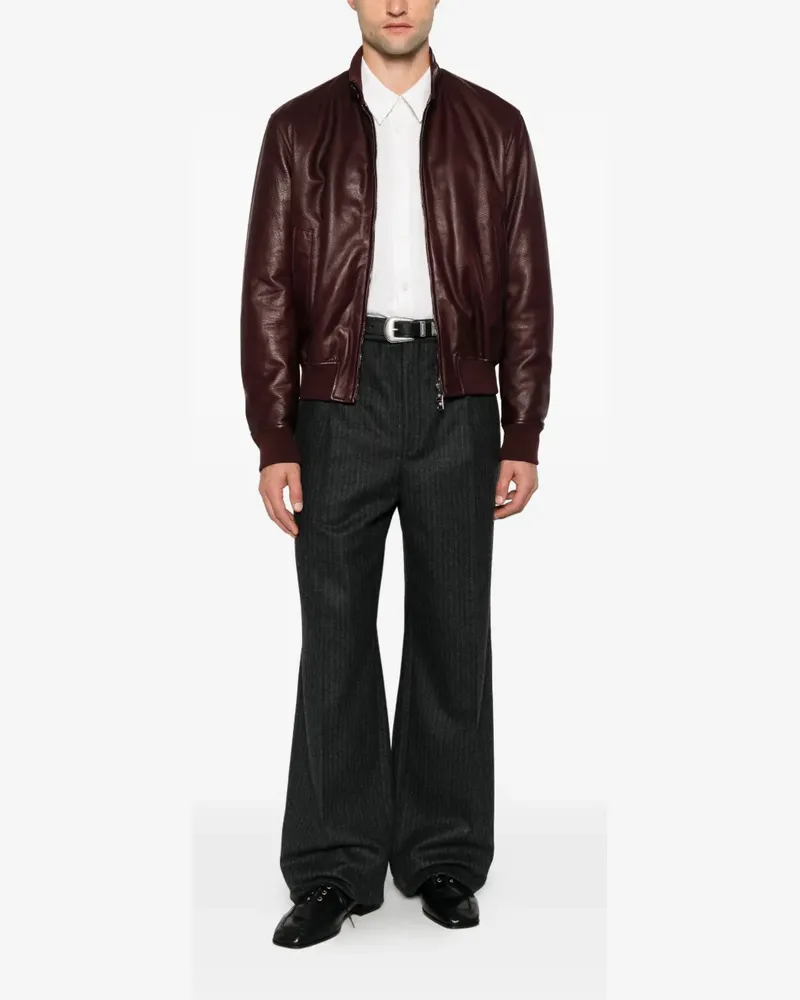 Tagliatore zip-up leather jacket - Rot Rot