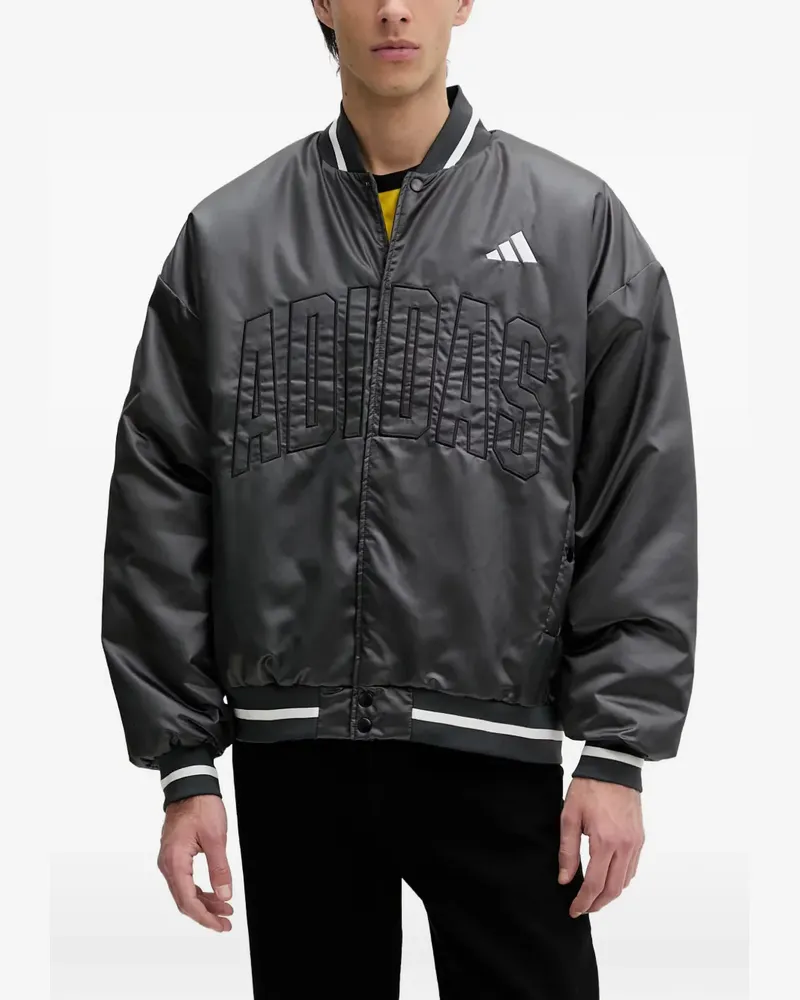 adidas Stadium logo-embroidered bomber jacket - Schwarz Schwarz