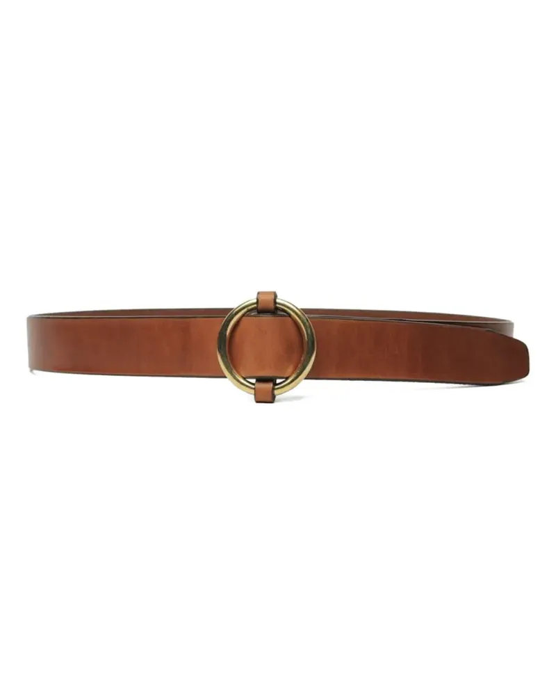 YUKETEN Gürtel mit Ringschnalle - Braun Braun