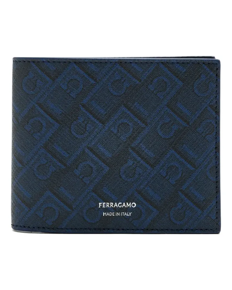 Ferragamo logo-detail leather wallet - Blau Blau