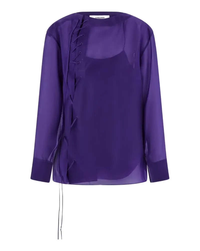 Ferragamo Semi-transparentes Oberteil - Violett Violett