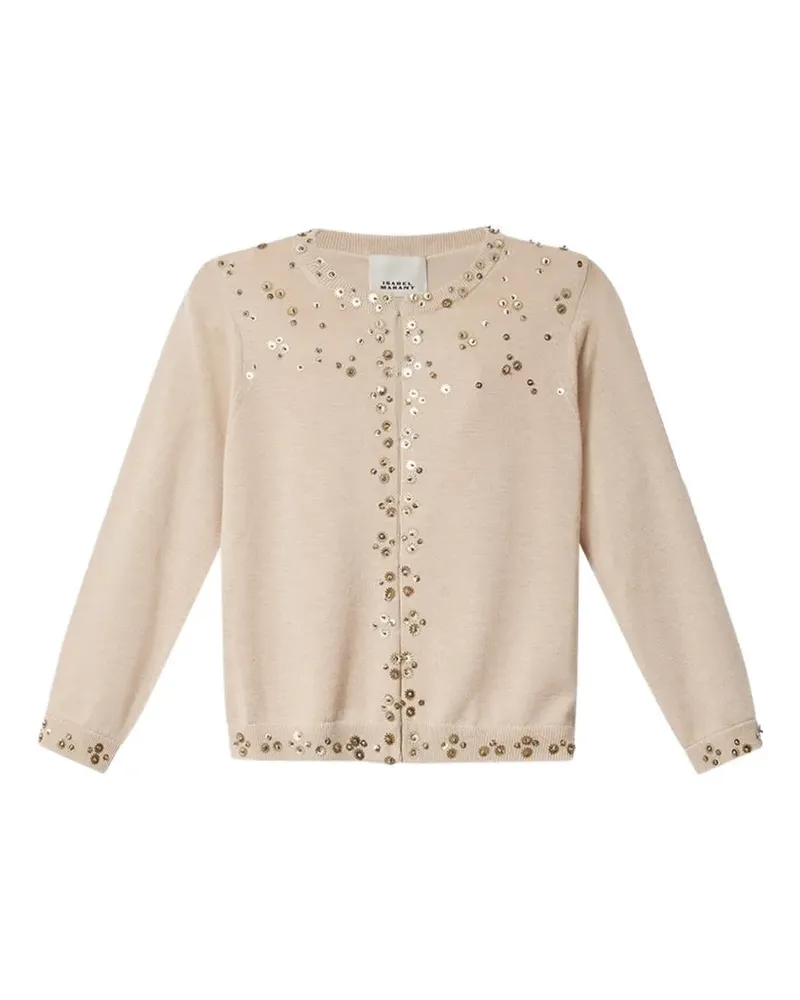 Isabel Marant Amaria Cardigan mit Pailletten - Nude Nude