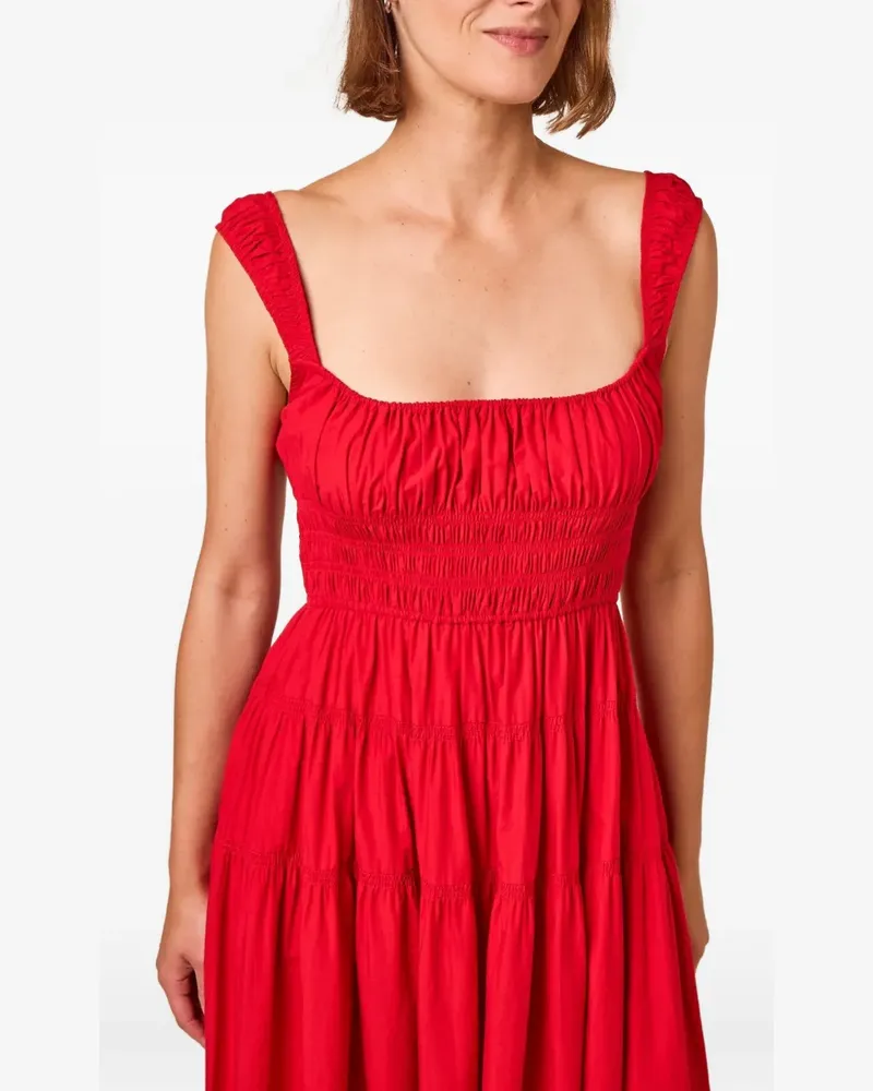 DÔEN smocked tiered dress - Rot Rot