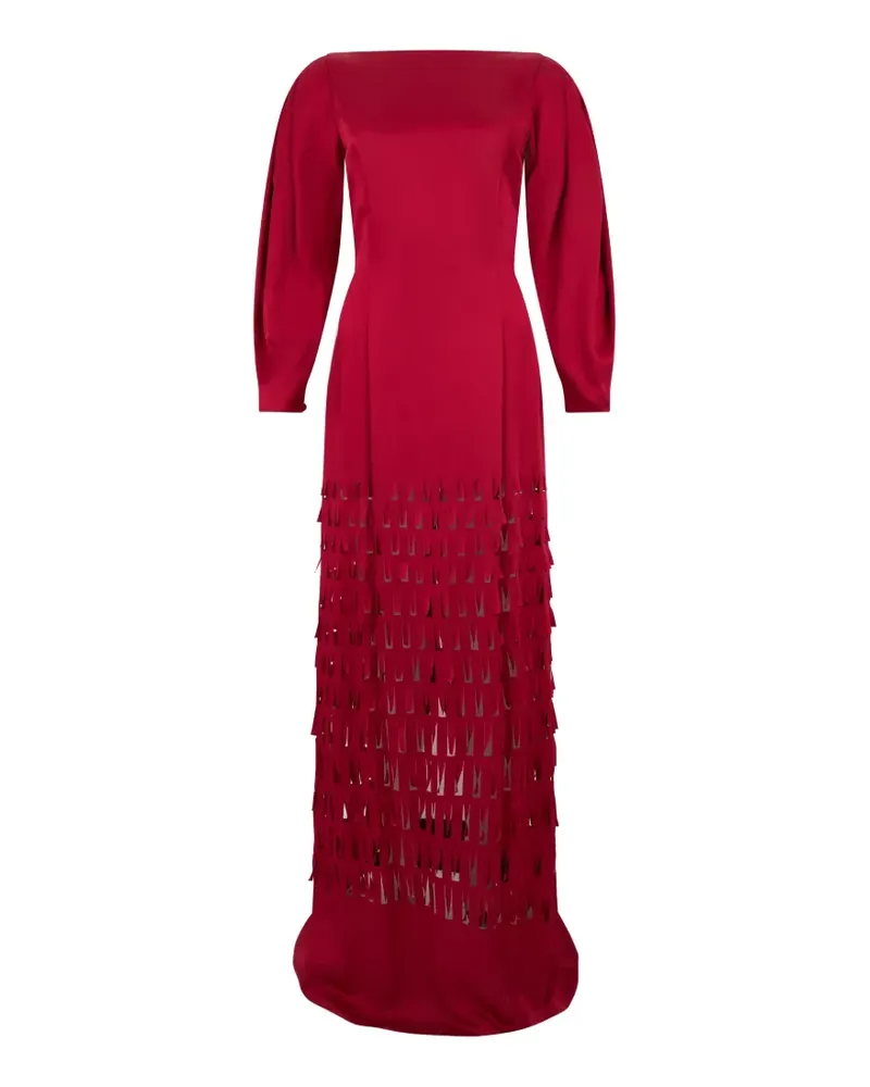 Alberta Ferretti Langärmeliges Maxikleid mit Laser-Cuts - Rot Rot