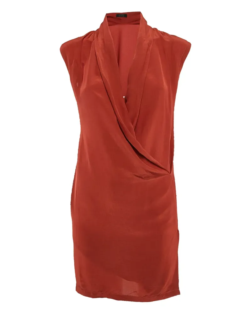 AllSaints Minikleid mit Wickeldetail - Rot Rot