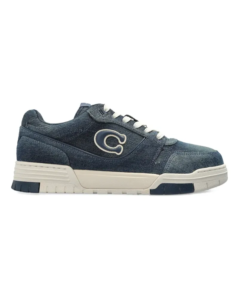 Coach Sneakers in Jeansoptik mit Logo-Patch - Blau Blau