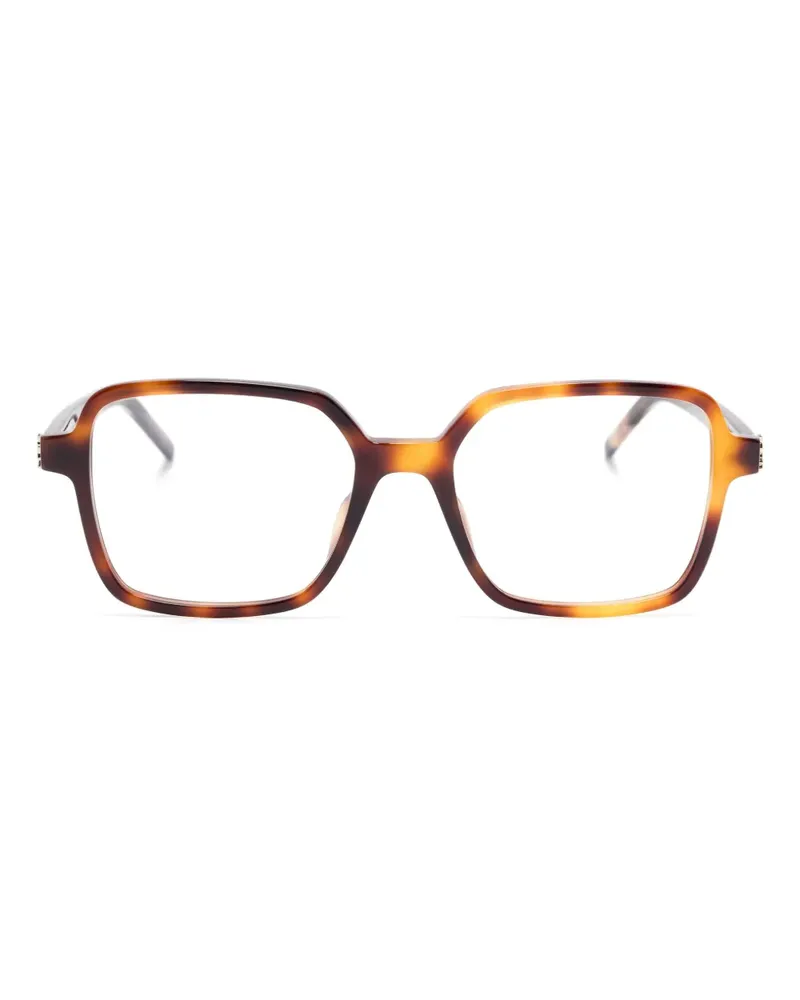 Saint Laurent Brille mit eckigem Gestell - Braun Braun