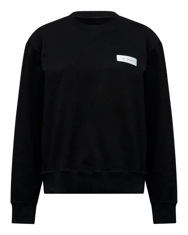 Maison Margiela Sweatshirt mit Schild - Schwarz Schwarz