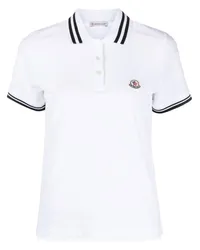 Moncler Gestreiftes Poloshirt Weiß