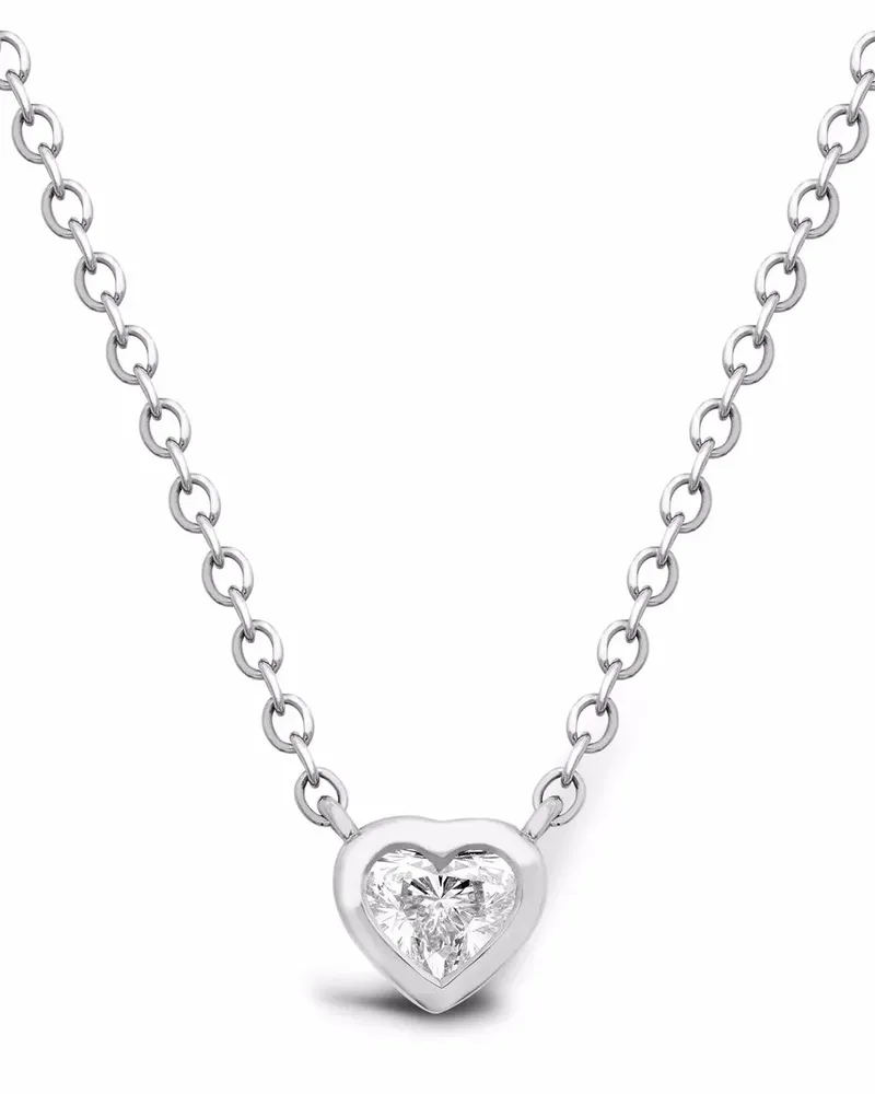 Pragnell 18kt Weißgoldhalskette mit Diamanten - Silber Silber