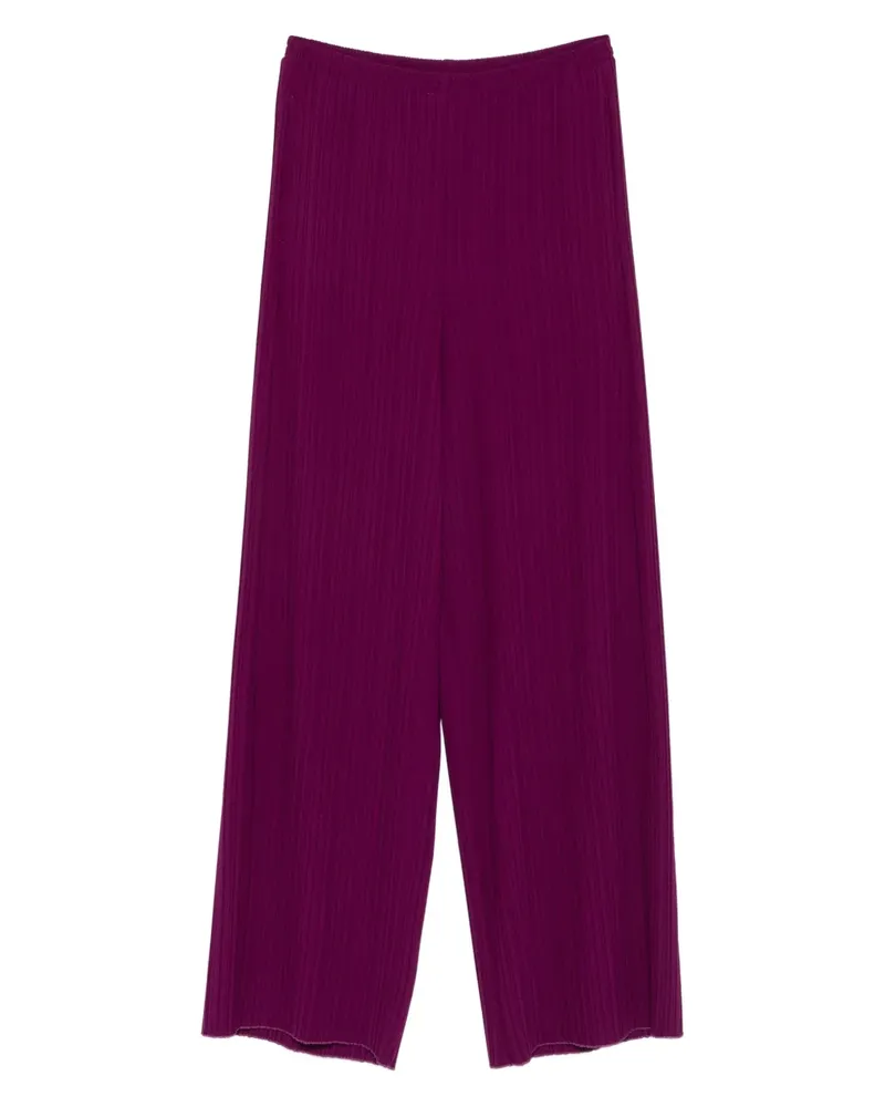 forte_forte Gerippte Hose mit weitem Bein - Violett Violett