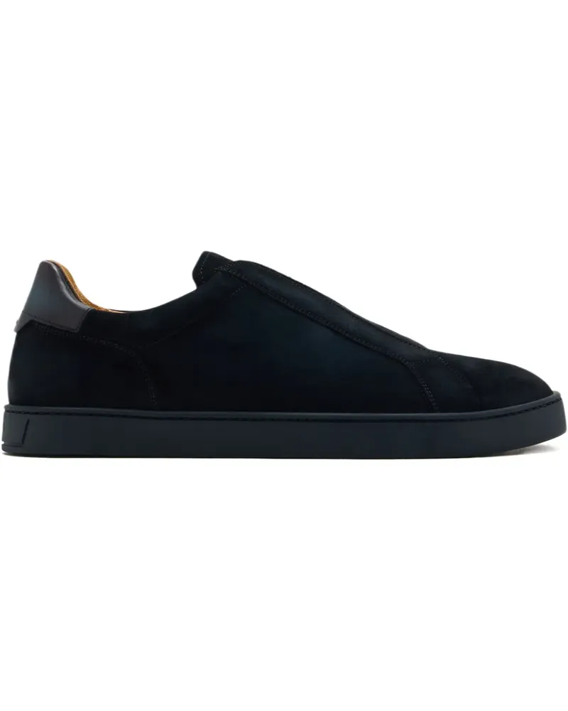 Magnanni Slip-On-Sneakers aus Leder - Blau Blau
