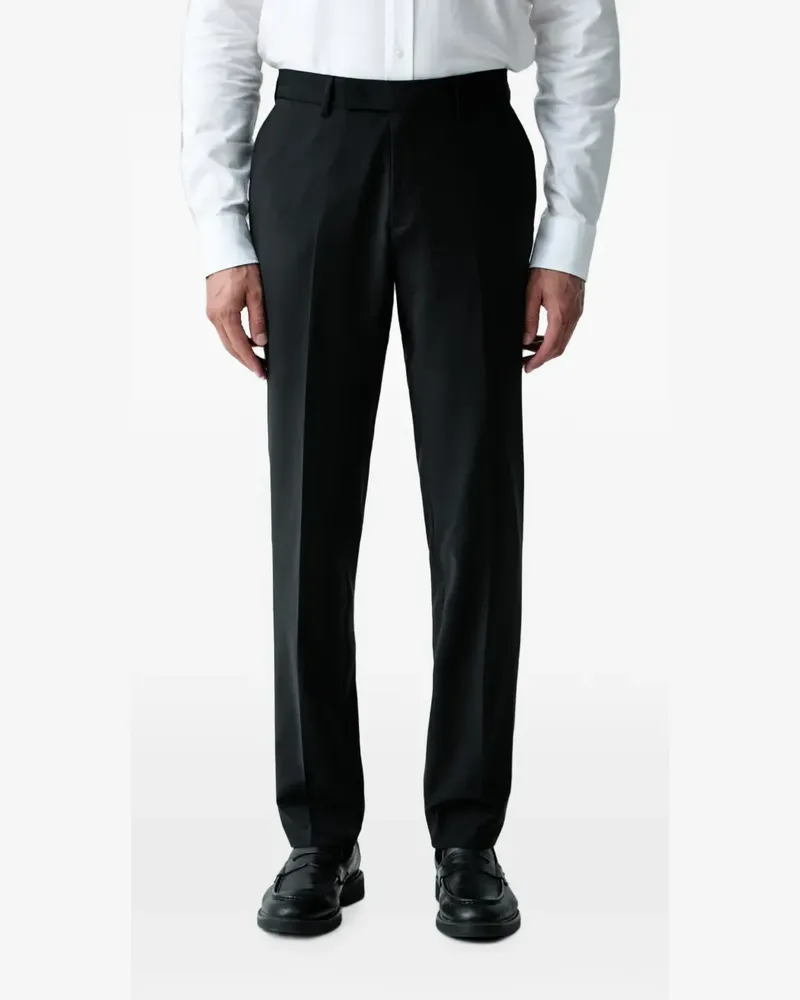 Karl Lagerfeld pressed-crease belt-loop trousers - Schwarz Schwarz