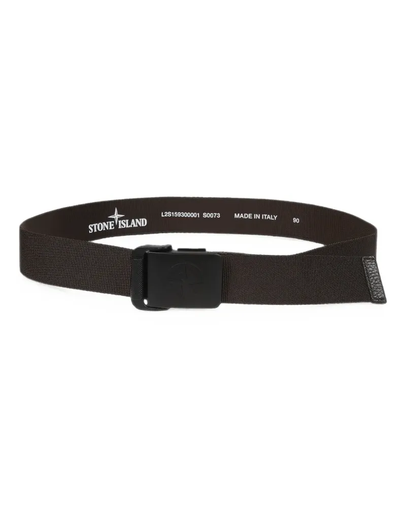 Stone Island logo-engraved belt - Braun Braun