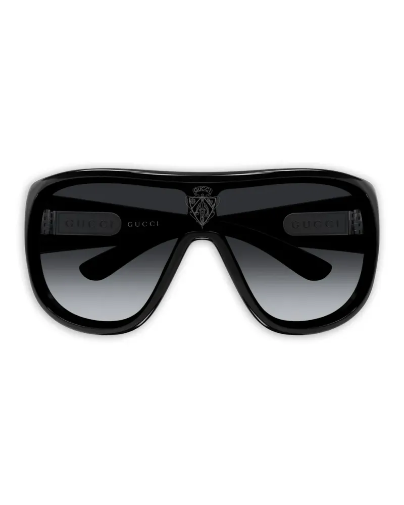 Gucci Mask oversized-frame sunglasses - Schwarz Schwarz