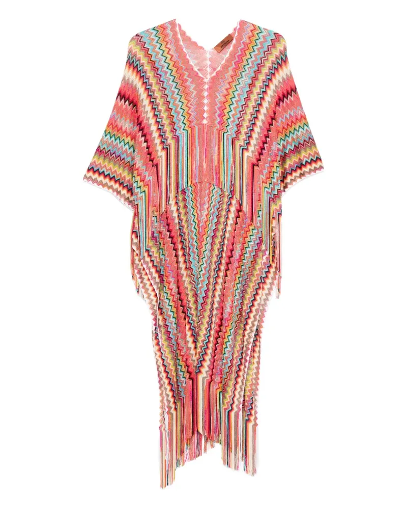 Missoni Poncho mit Zickzackmuster - Orange Orange
