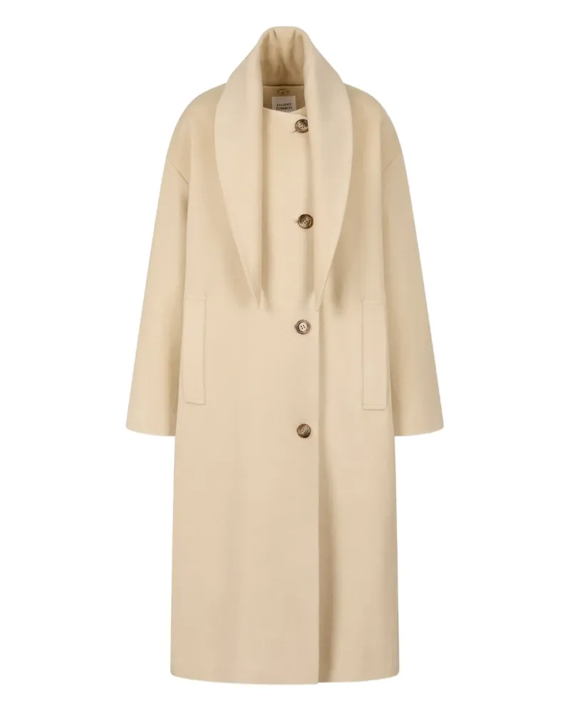 STUDIO TOMBOY detachable-scarf coat - Nude Nude