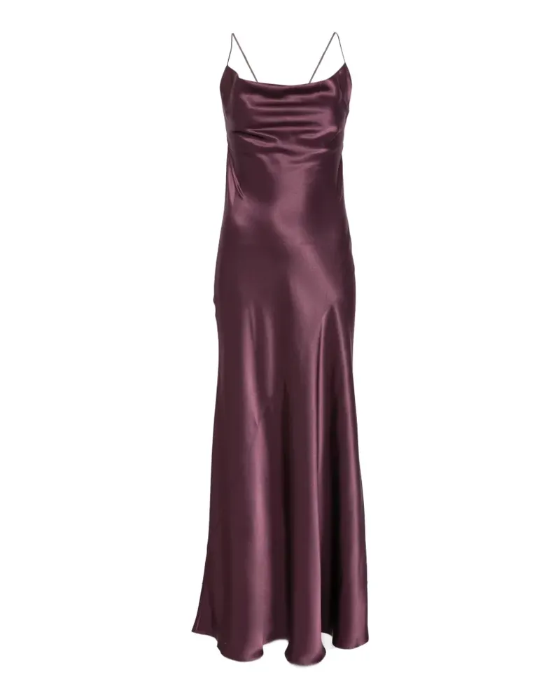 Pinko cowl-neck satin maxi dress - Violett Violett