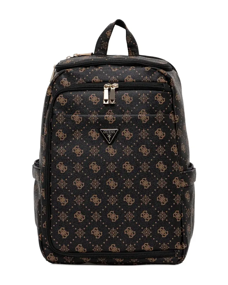 Guess Silia 4G monogram logo backpack - Braun Braun