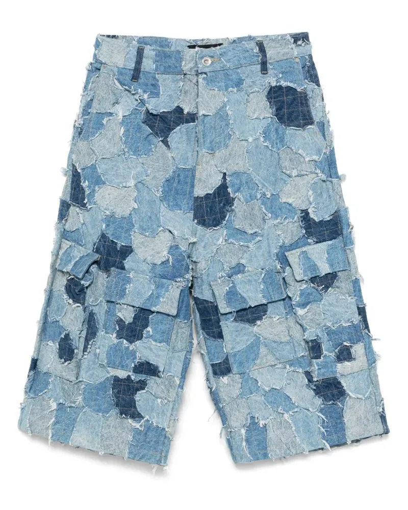 WHO DECIDES WAR Boro Jeans-Cargo-Shorts - Blau Blau