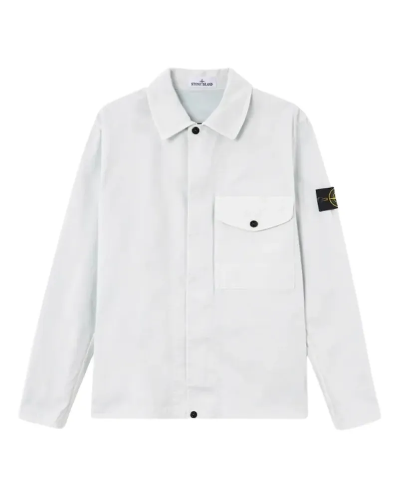 Stone Island chest-pocket overshirt - Blau Blau