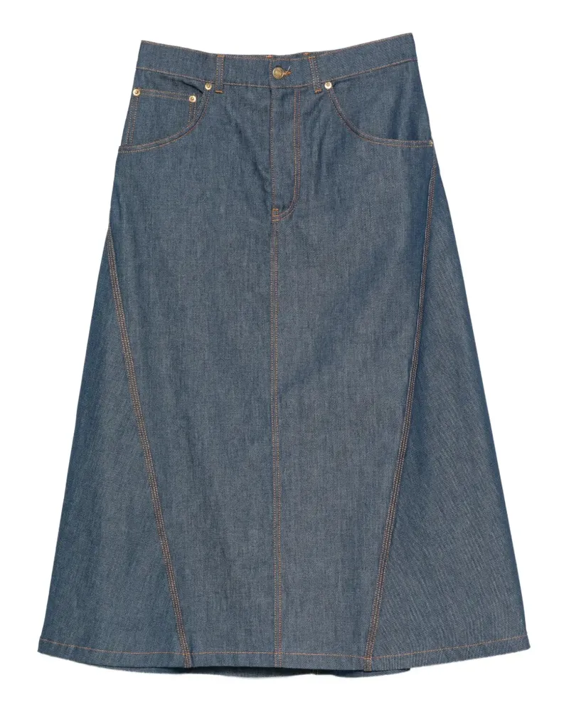 Moschino A-line midi skirt - Blau Blau