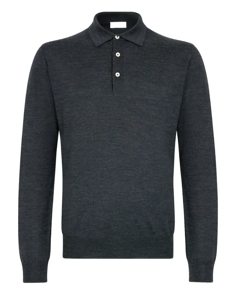 Boglioli Gestricktes Poloshirt mit Knöpfen - Grau Grau