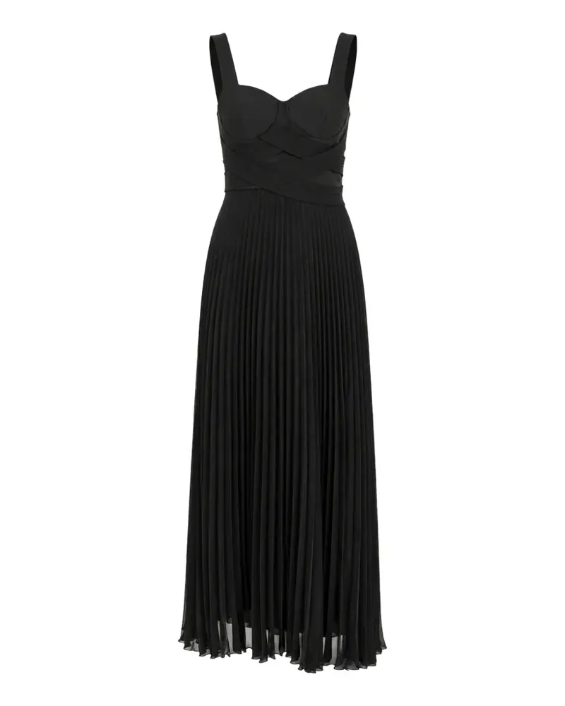 Patrizia Pepe pleated bandage-style maxi dress - Schwarz Schwarz