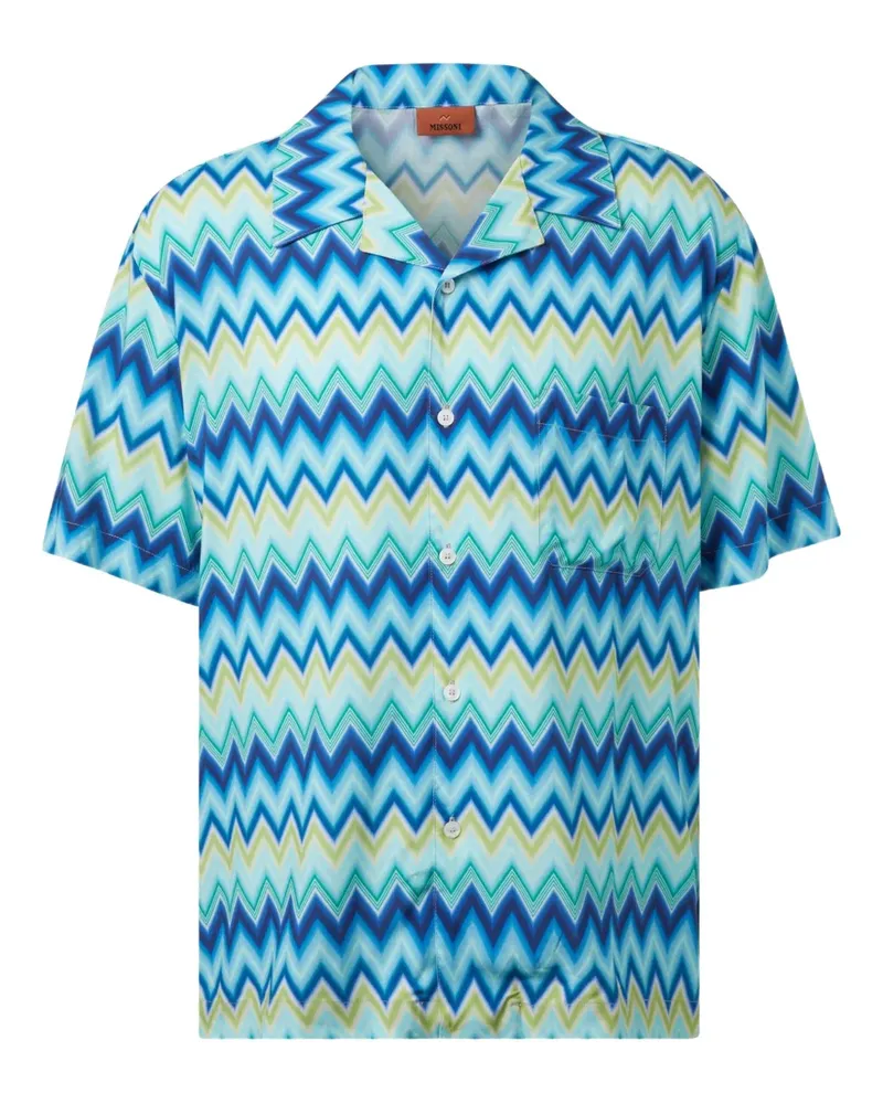 Missoni Kurzärmeliges Hemd - Blau Blau