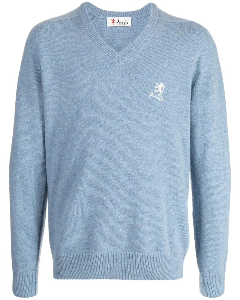 Pringle of Scotland Pullover mit V-Ausschnitt Blau