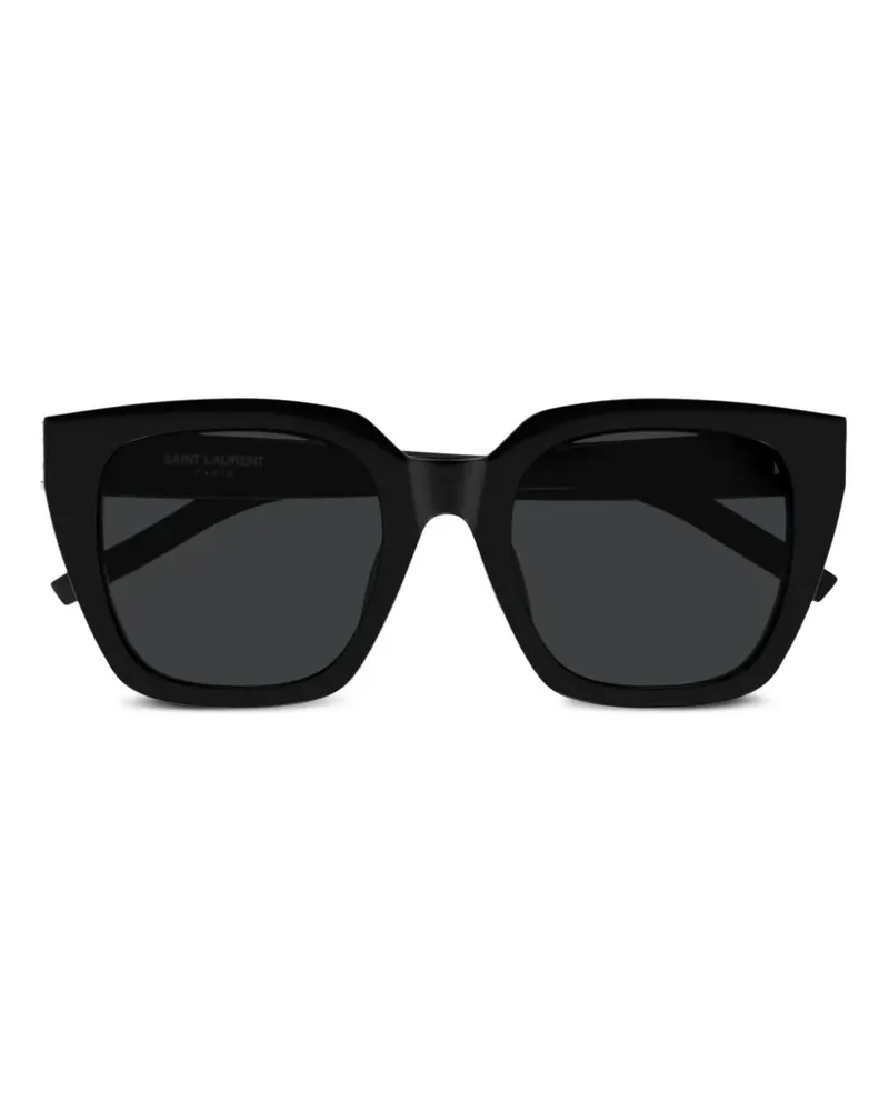 Saint Laurent Sonnenbrille mit rechteckigem Gestell - Schwarz Schwarz