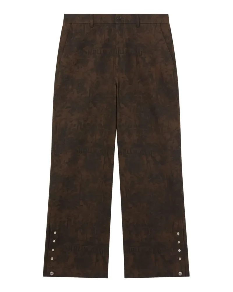 Palm Angels Starleaf Hose mit Allover-Print - Braun Braun