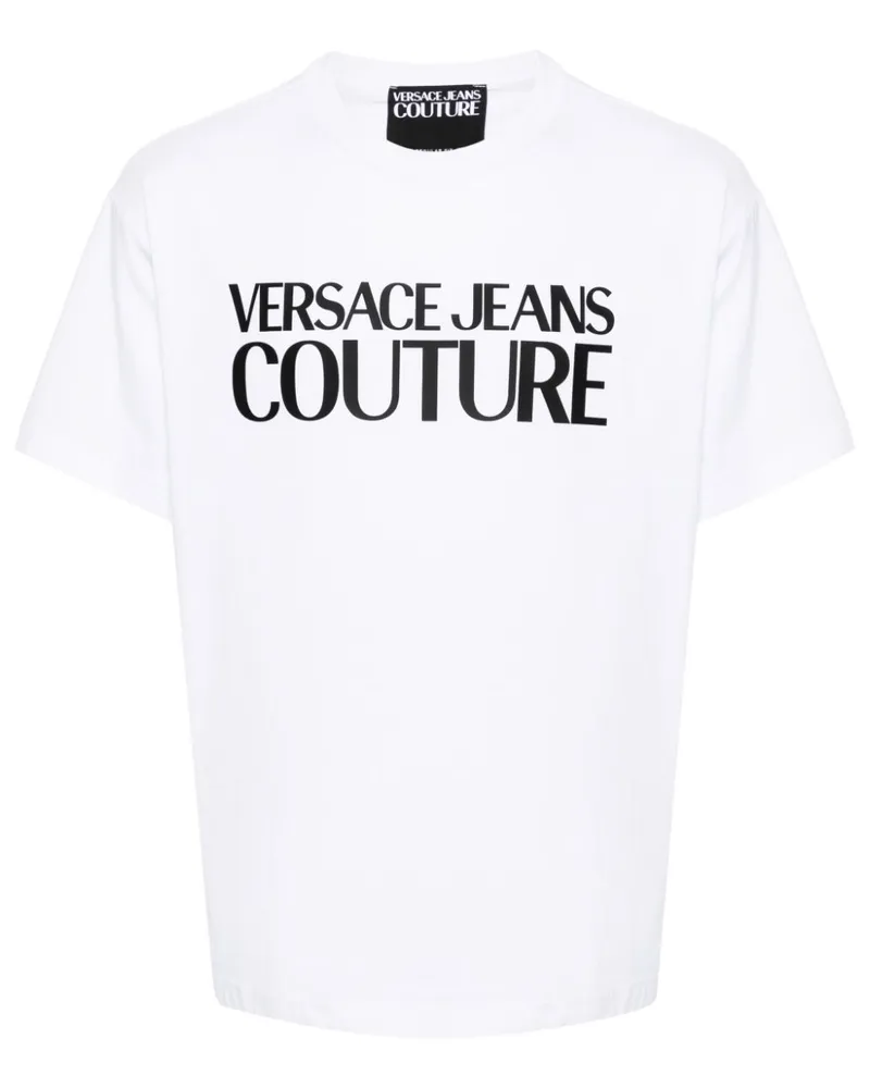 Versace Jeans T-Shirt mit Logo-Print - Weiß Weiß