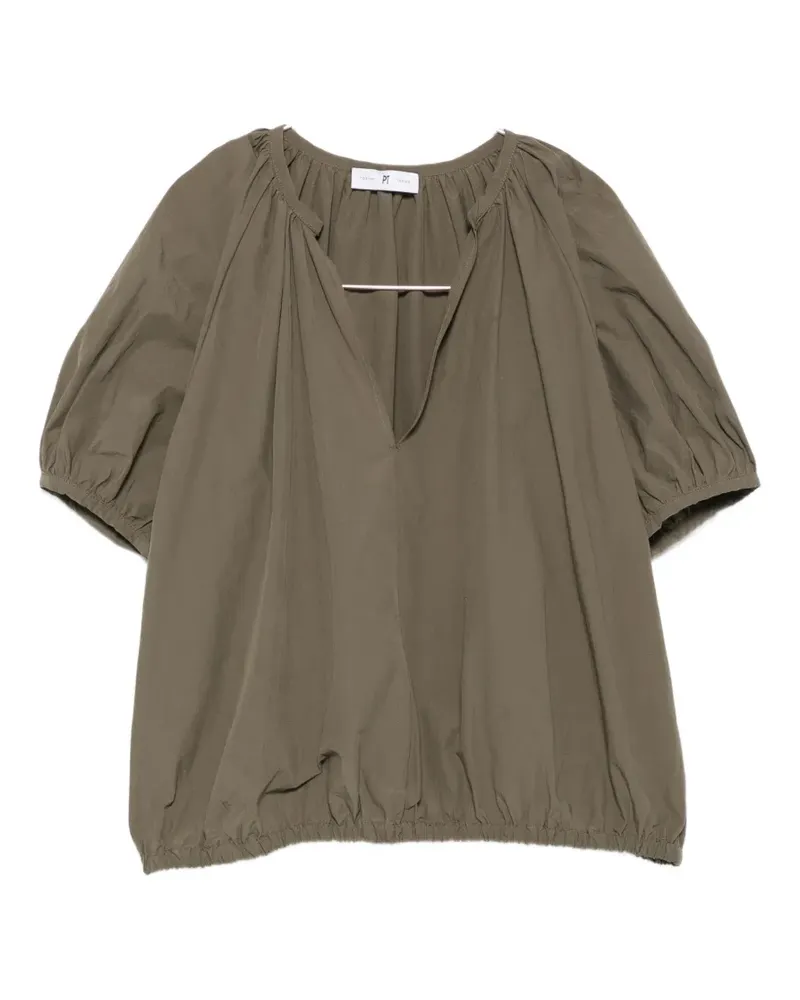 PT TORINO Teresa gathered puff-sleeve blouse - Grün Grün