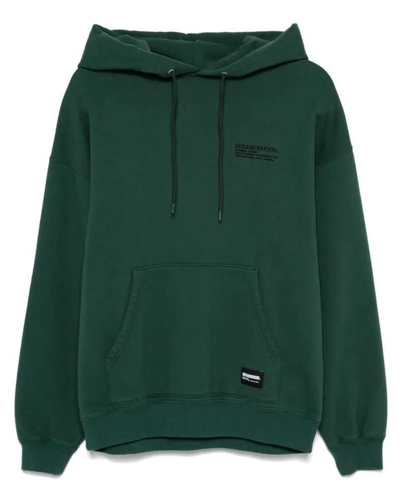 Neighborhood Hoodie mit Logo-Stickerei - Grün Grün