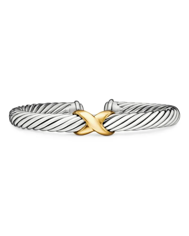 David Yurman 14kt Classic Cable Gelbgold- und Sterlingsilberarmband 7mm - S4 SILVER S4