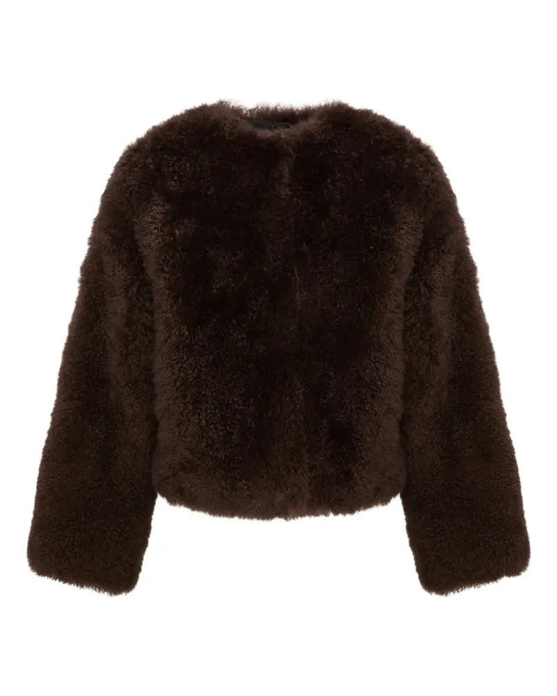 Yves Salomon Jacke mit eingefassten Taschen - Braun Braun