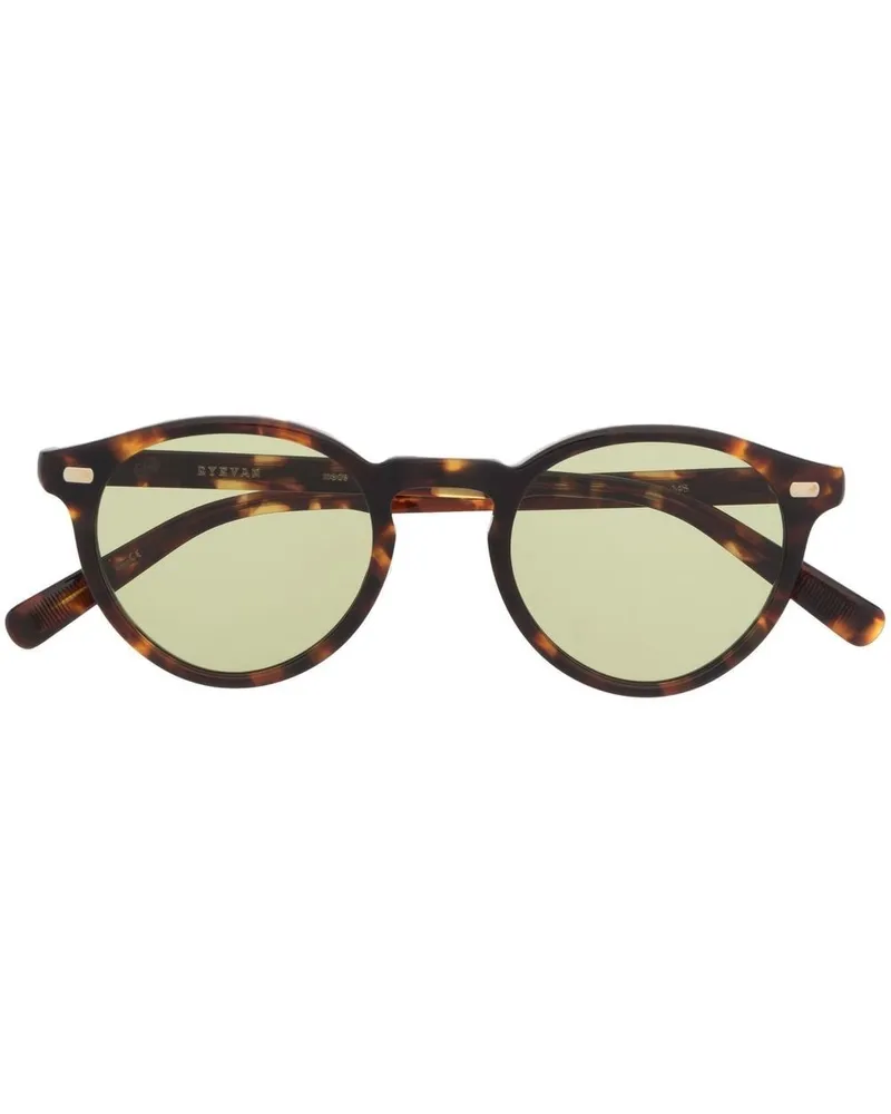 EYEVAN 7285 Runde Sonnenbrille in Schildpattoptik - Braun Braun