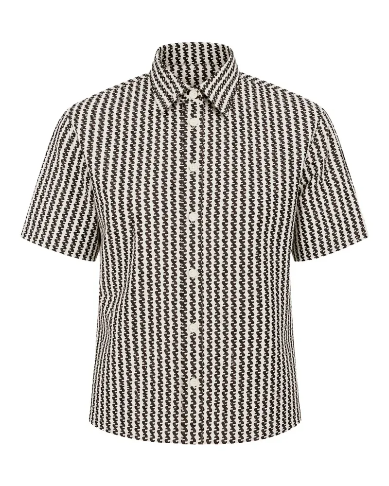 Dolce & Gabbana Geometrisch gemustertes Hemd - Weiß Weiß